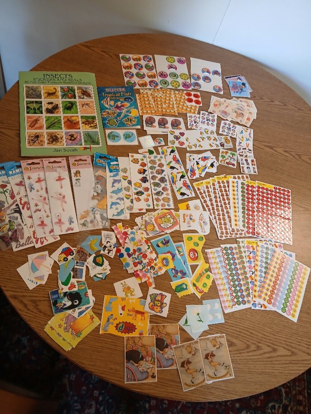 Vtg 90s Y2K Stickers Lot SandyLion Trend Puffy Shiny Animal Nature Kids Teacher